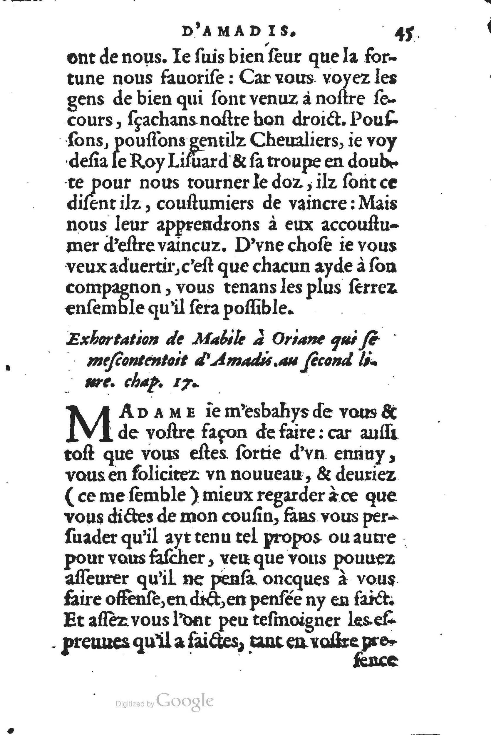 1560 - Jean d’Ogerolles et Gabriel Cotier Lyon - Trésor des Amadis - BSB Munich