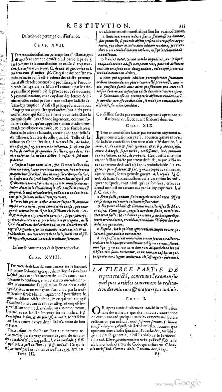 1629 - Veuve Nicolas Buon - Trésor du droit français (21754 T. 3) - BM Lyon