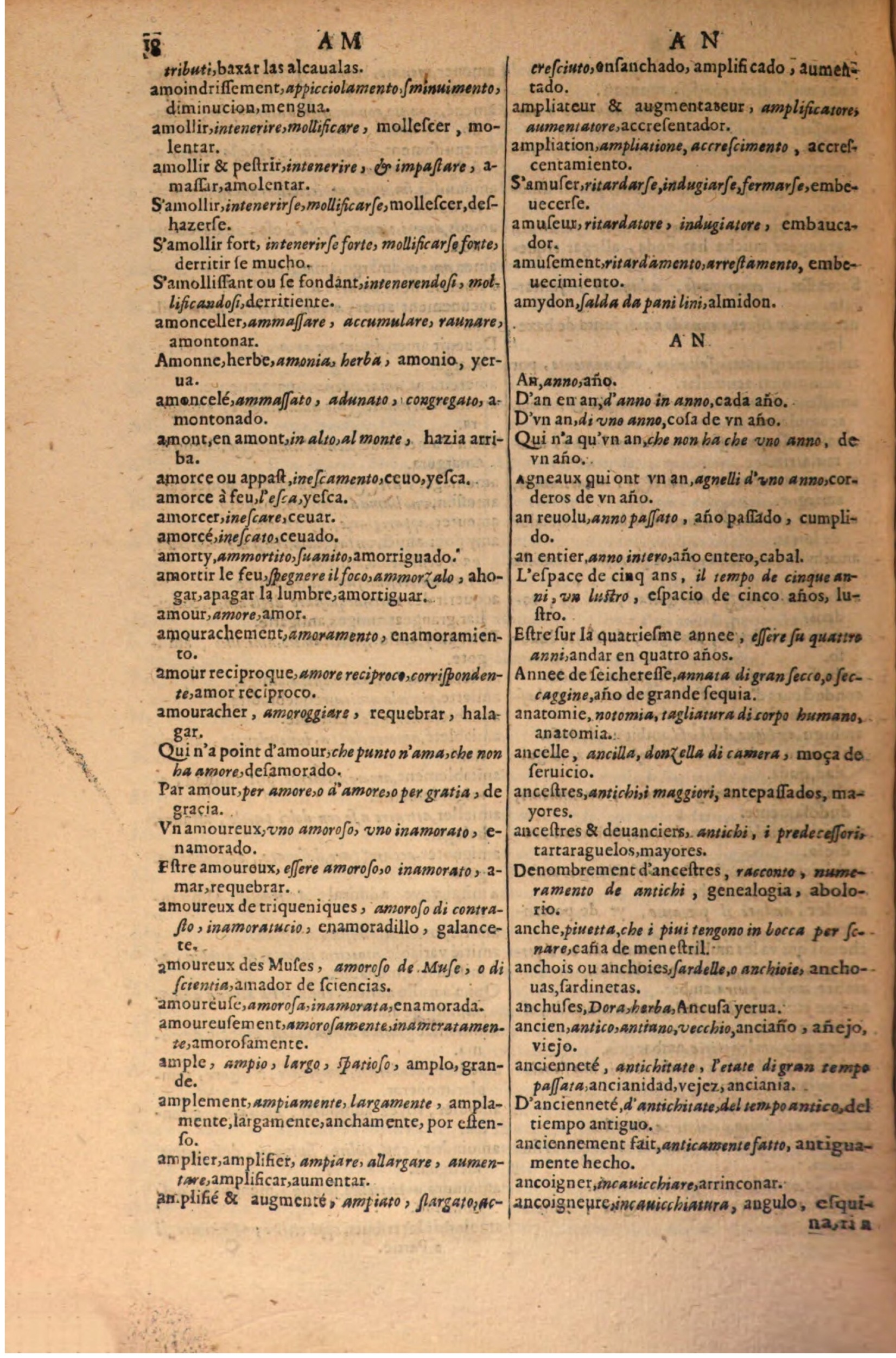1616 - Pierre de la Rovière - Trésor des trois langues (Seconde partie) - BSB Munich