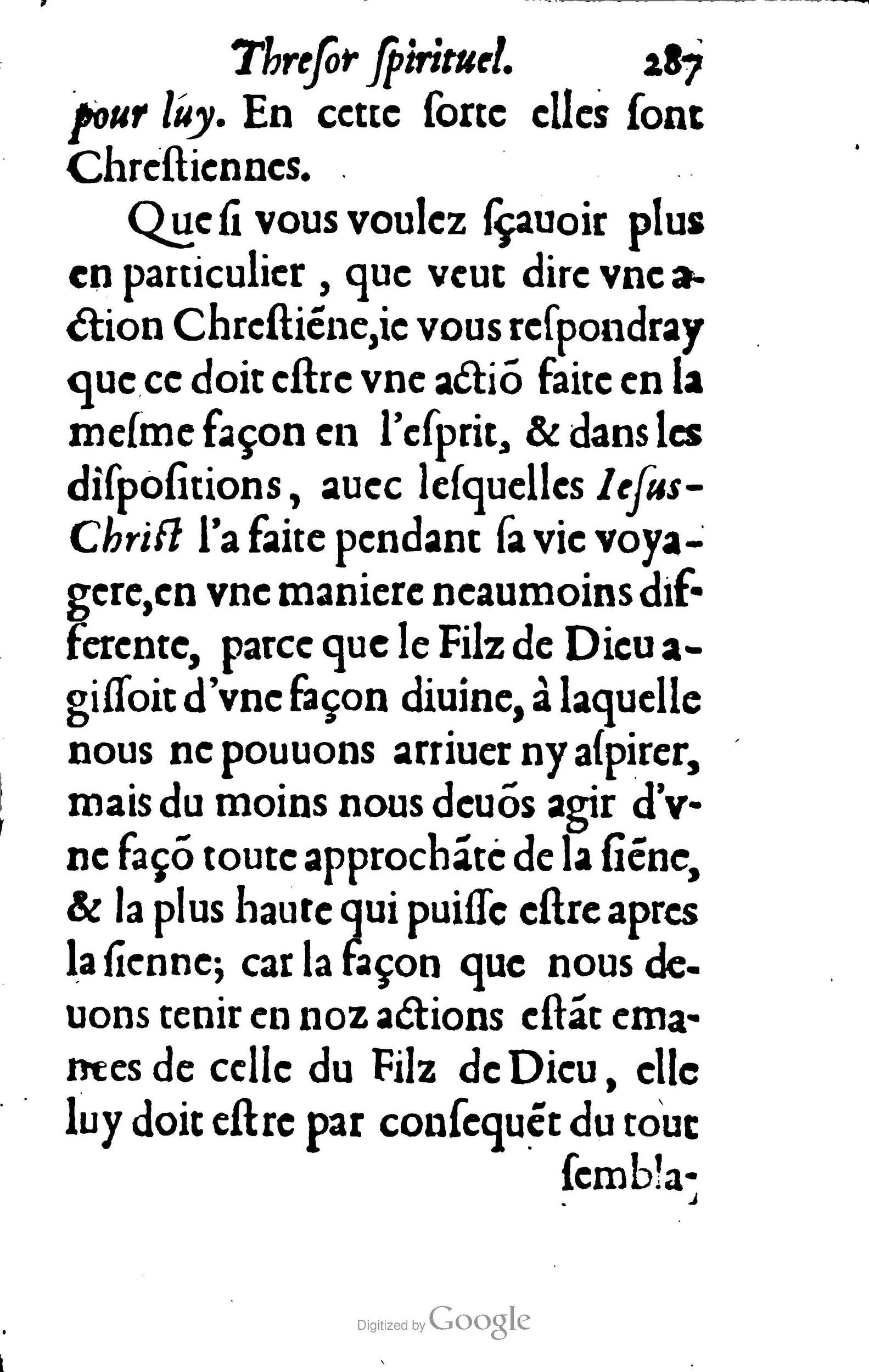 1633 - François Waudré - Trésor spirituel contenant les excellences du christianisme - BM Lyon
