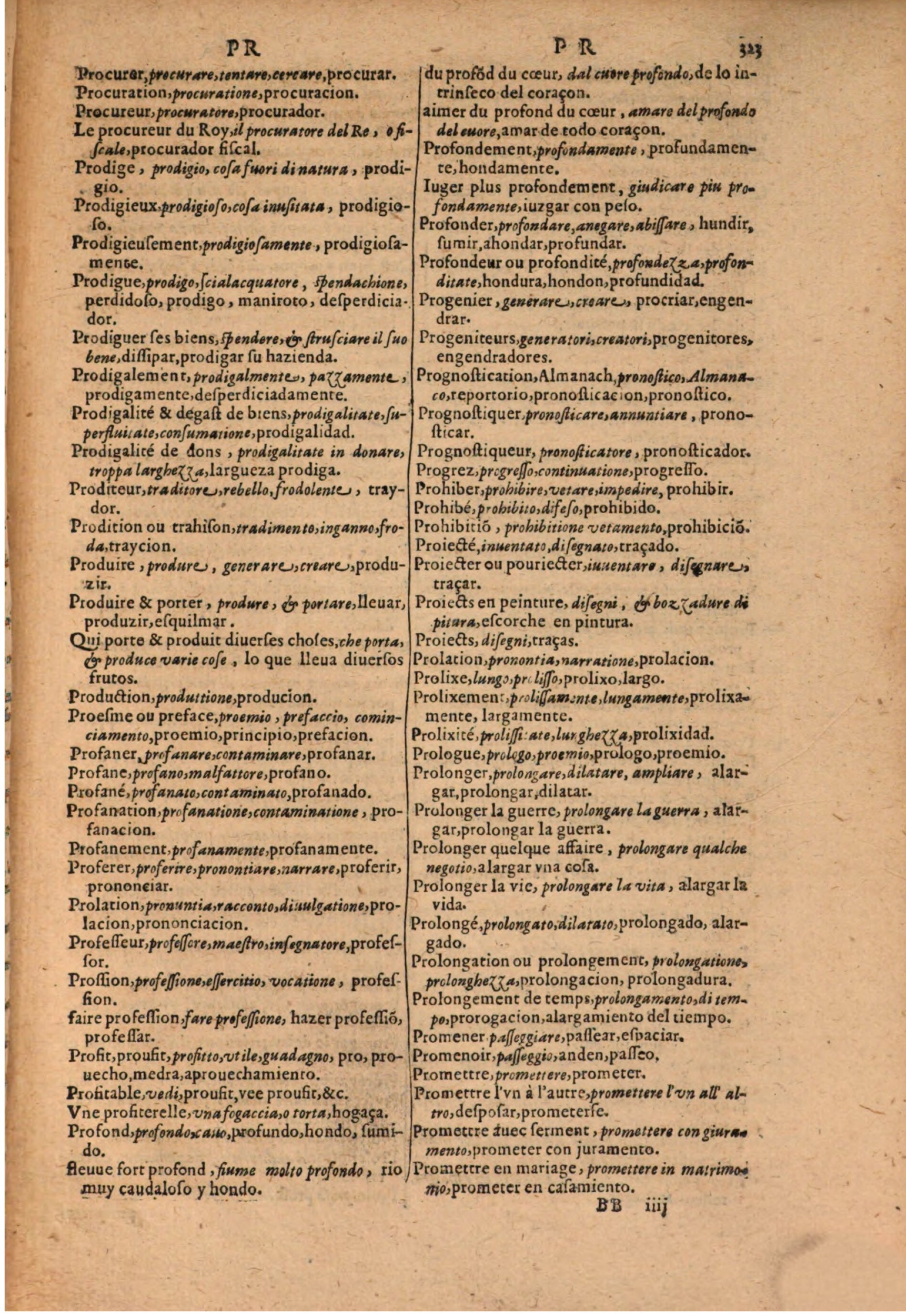 1616 - Pierre de la Rovière - Trésor des trois langues (Seconde partie) - BSB Munich