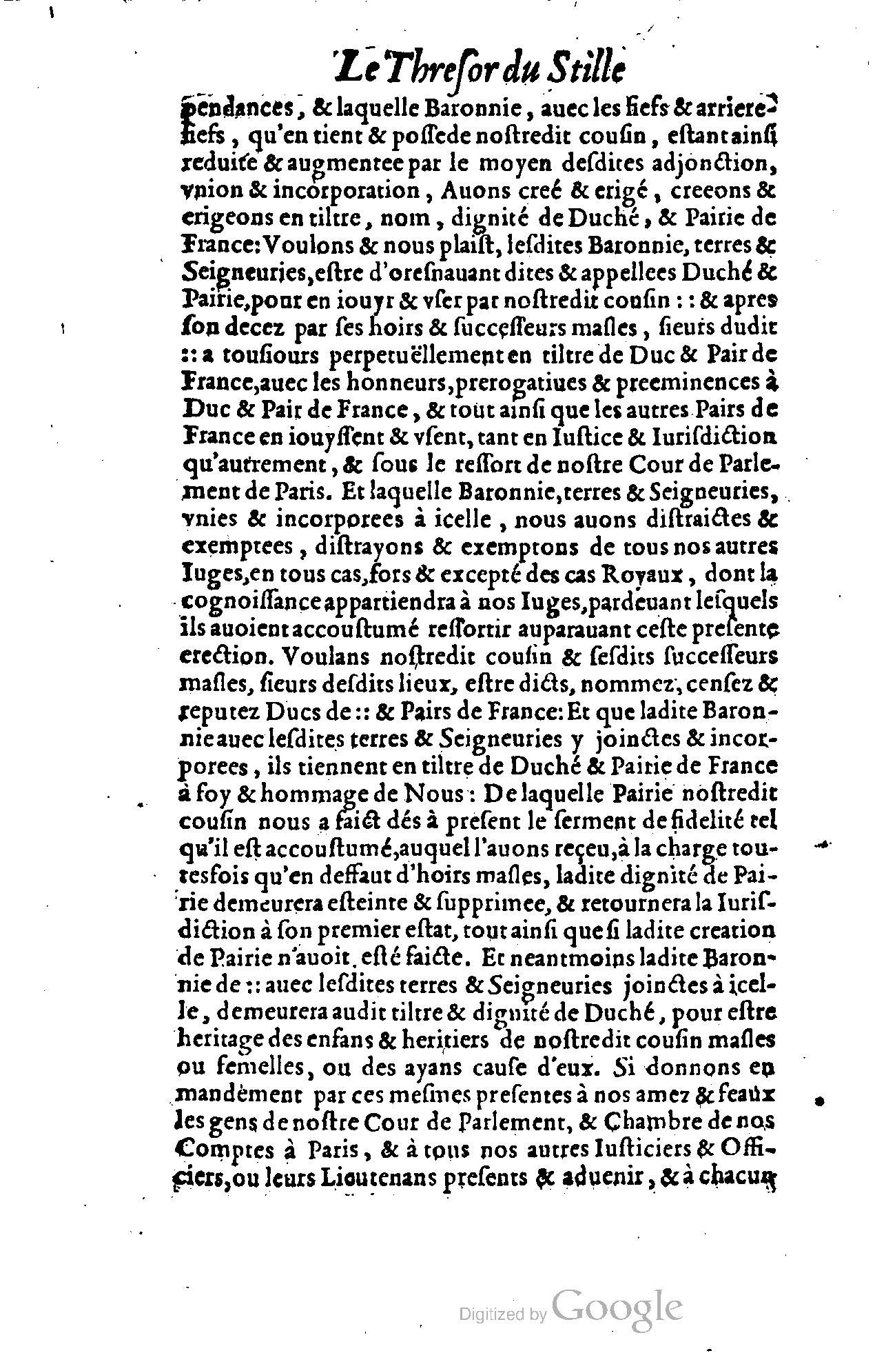 1614 - Jean Richer - Trésor du nouveau style et protocole de la chancellerie de France - BSB Munich