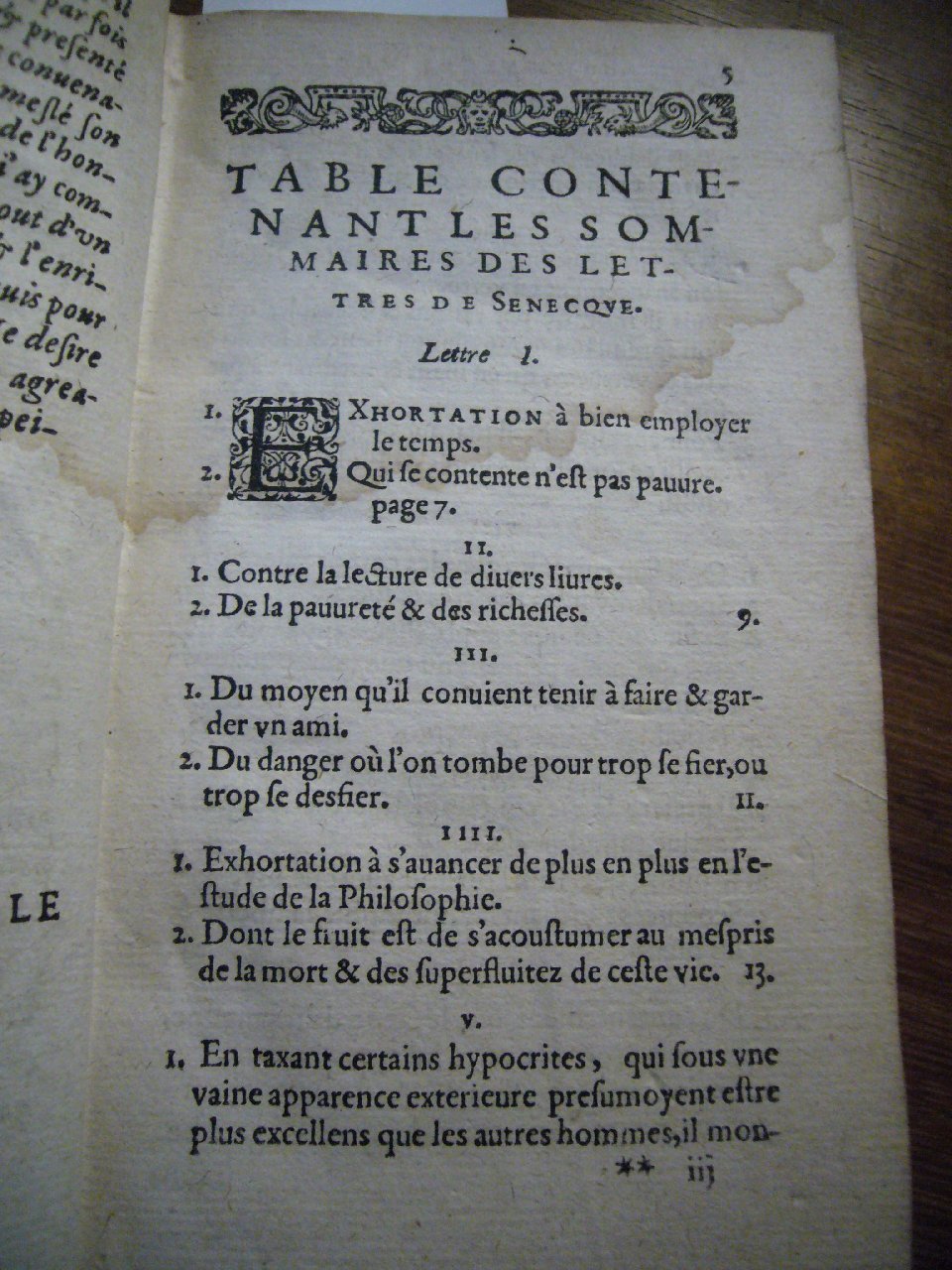 1604 - Jean Houzé - Œuvres morales et mêlées de Sénèque, Trésor de philosophie morale - T. 2 - BnF