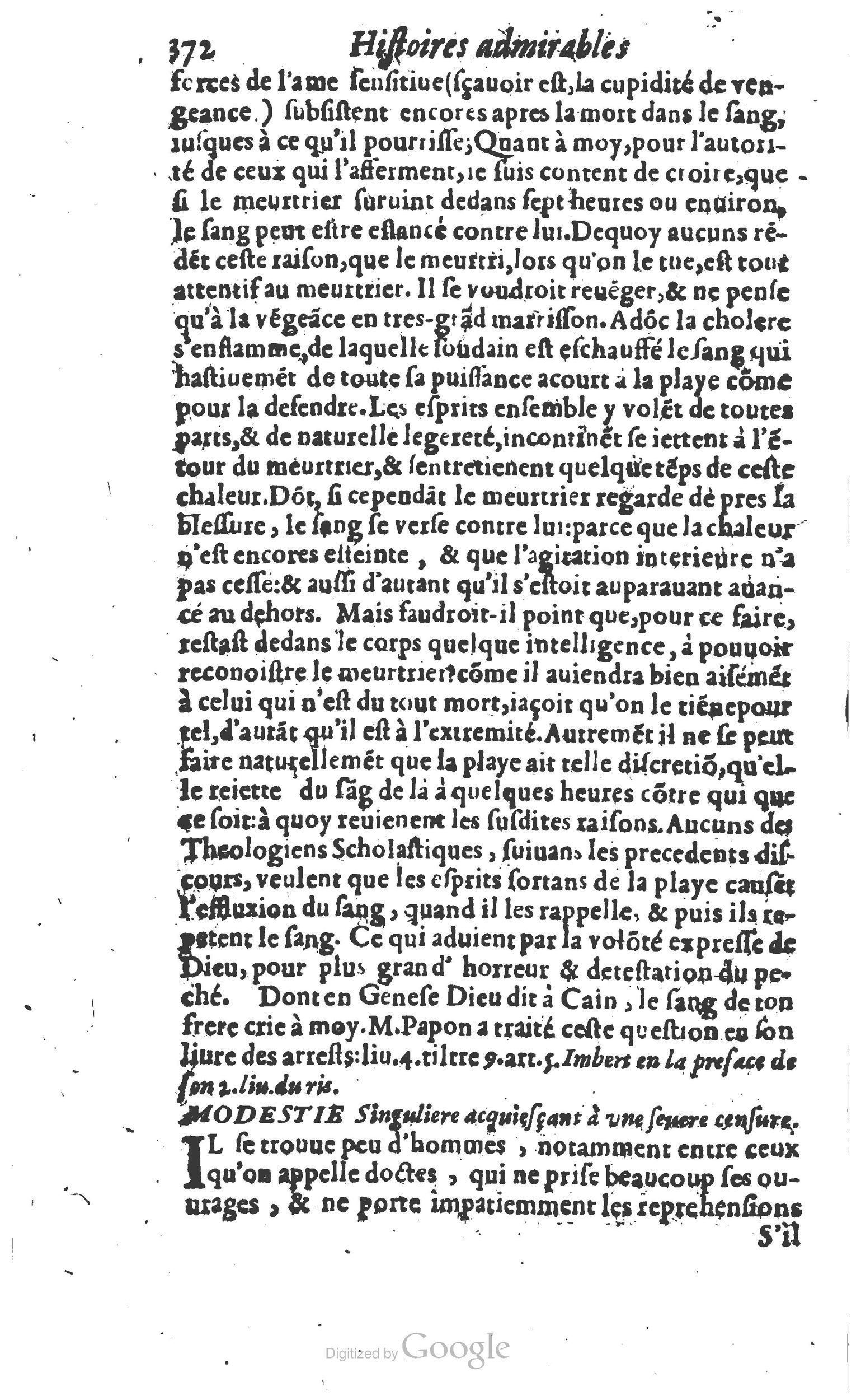 1610 - Paul Marceau - Trésor d’histoires admirables et mémorables - Princeton