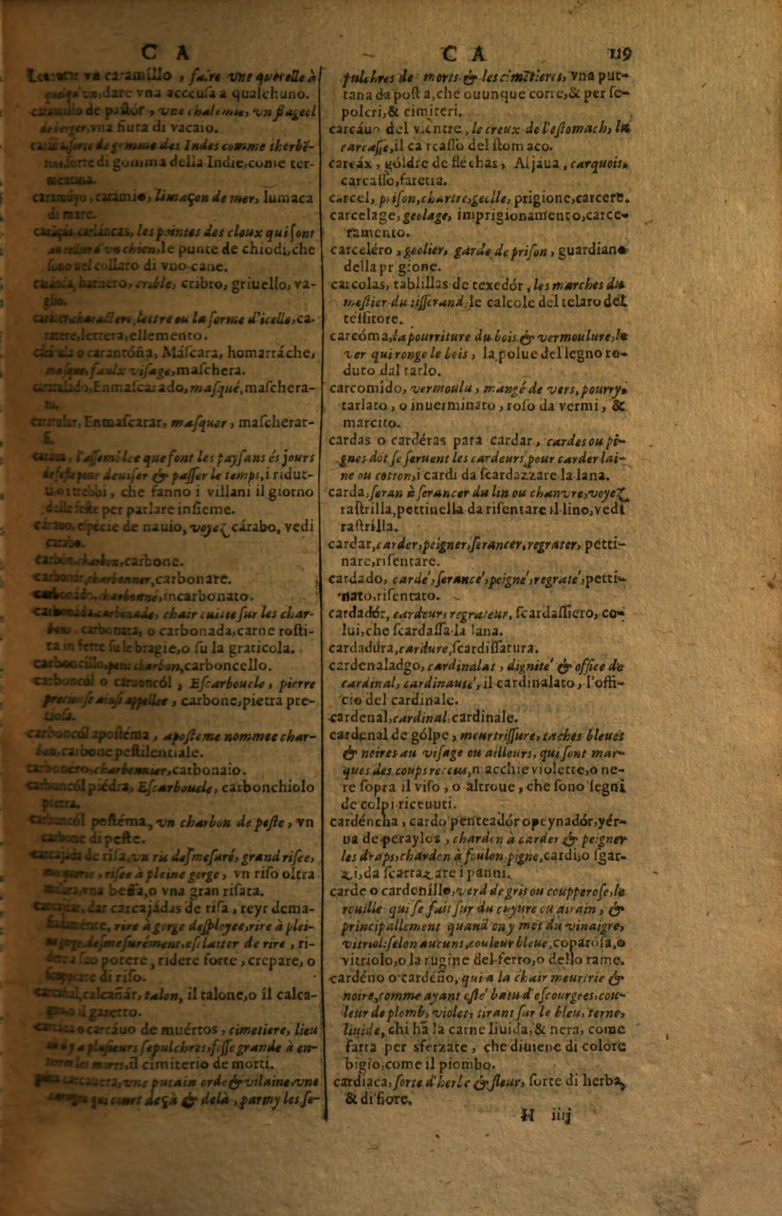 1617 - Samuel Crespin - Trésor des trois langues espagnole, française et italienne (Première partie) - Regensburg