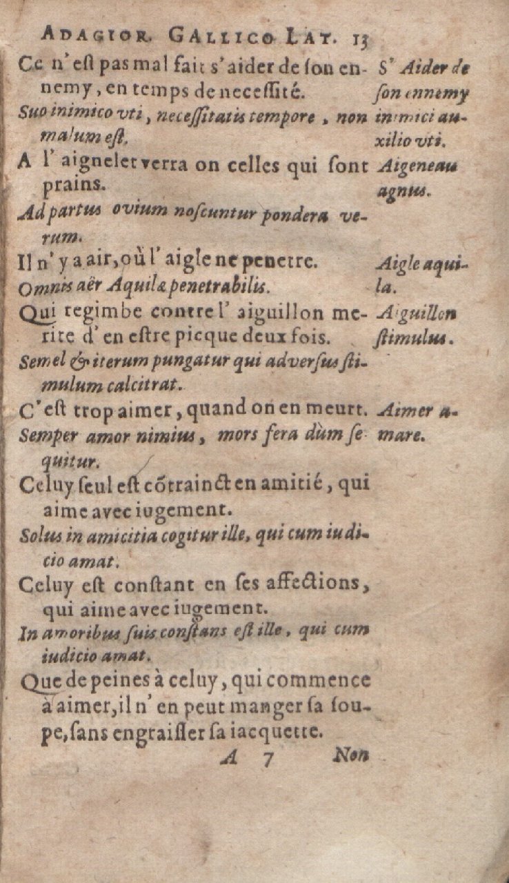 1612 - Dominicus Custos - Trésor des proverbes français - Bibliopol-Olomuc 1612 - Dominicus Custos - Trésor des proverbes français - Bibliopol-Olomuc