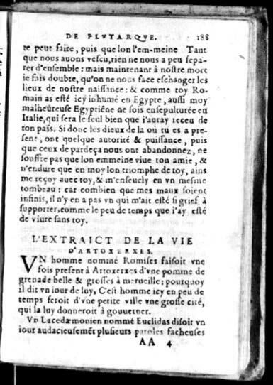 1574 - Benoît Rigaud - Trésor des vies de Plutarque - Avignon