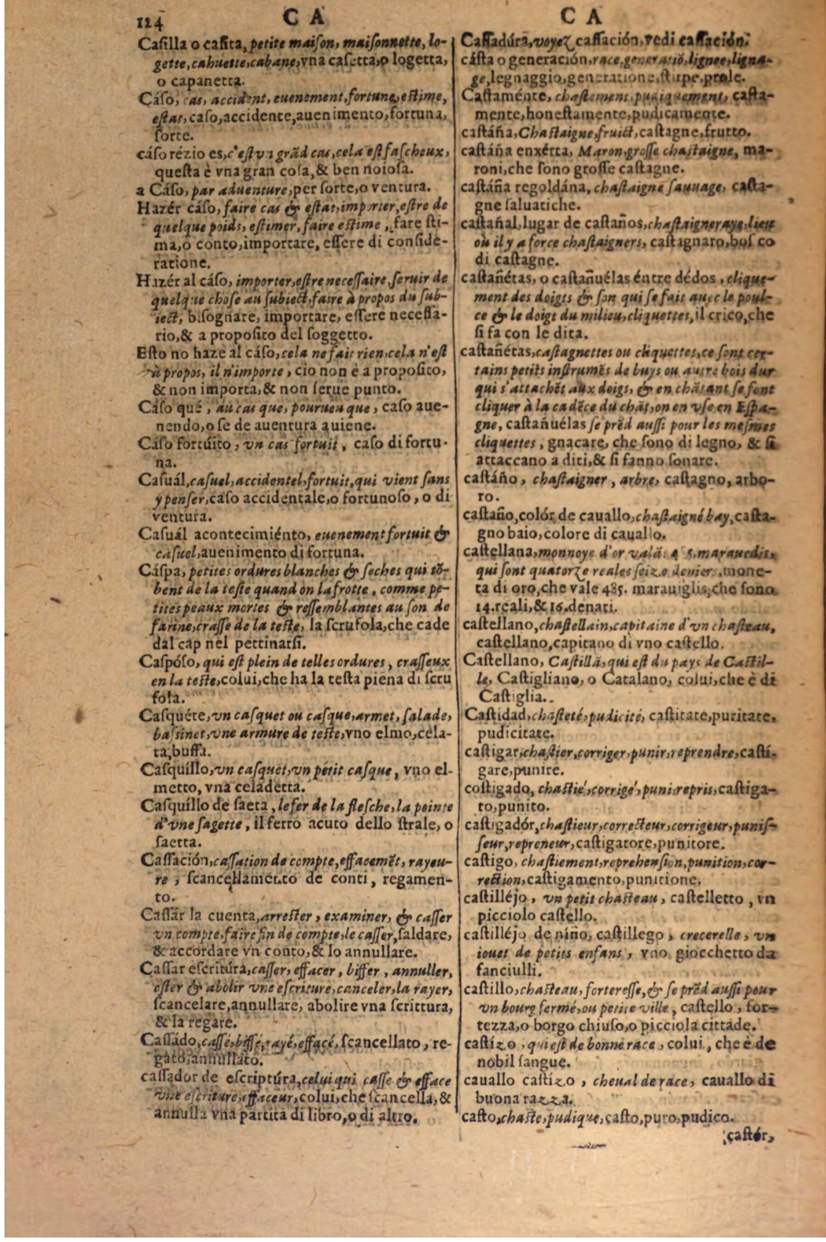 1606 - Samuel Crespin - Thresor des trois langues, francoise, italiene et espagnolle - BSB Munich