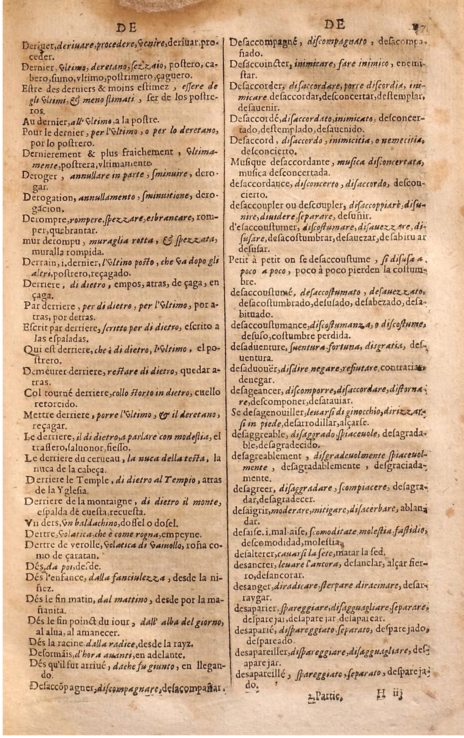 1627 - Jacques Crespin - Trésor des trois langues (Seconde partie) - Regensburg