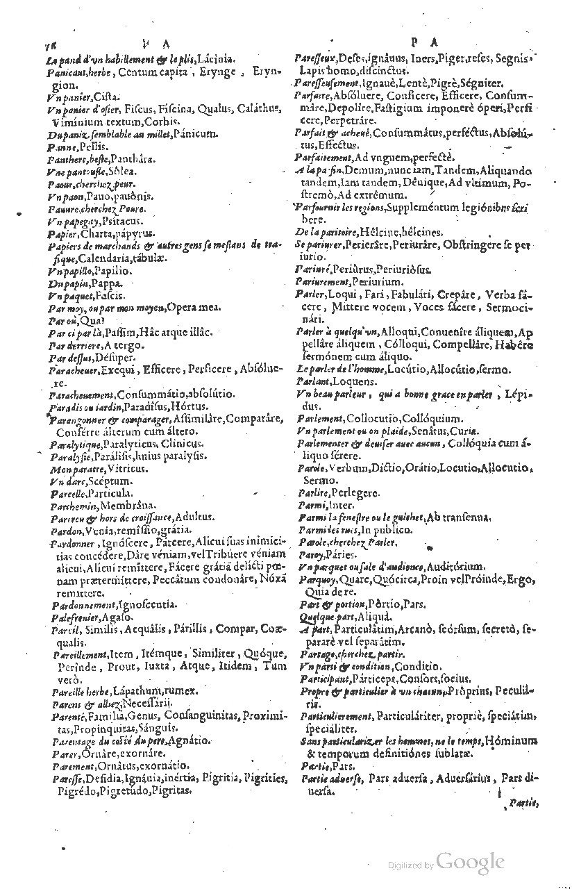 1585 - Simphorianum Beraud et Stephanum Michaëlem - Trésor des mots et traits français - Barcelone