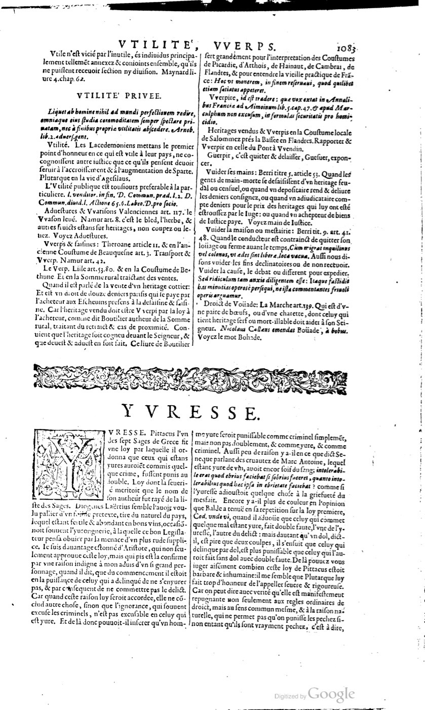 1629 - Veuve Nicolas Buon - Trésor du droit français (21754 T. 3) - BM Lyon