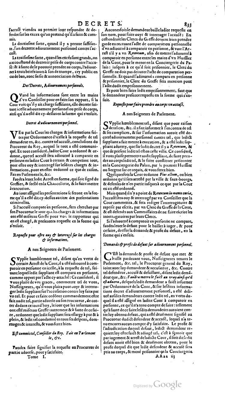 1629 - Veuve Nicolas Buon - Trésor du droit français (21754 T. 1) - BM Lyon