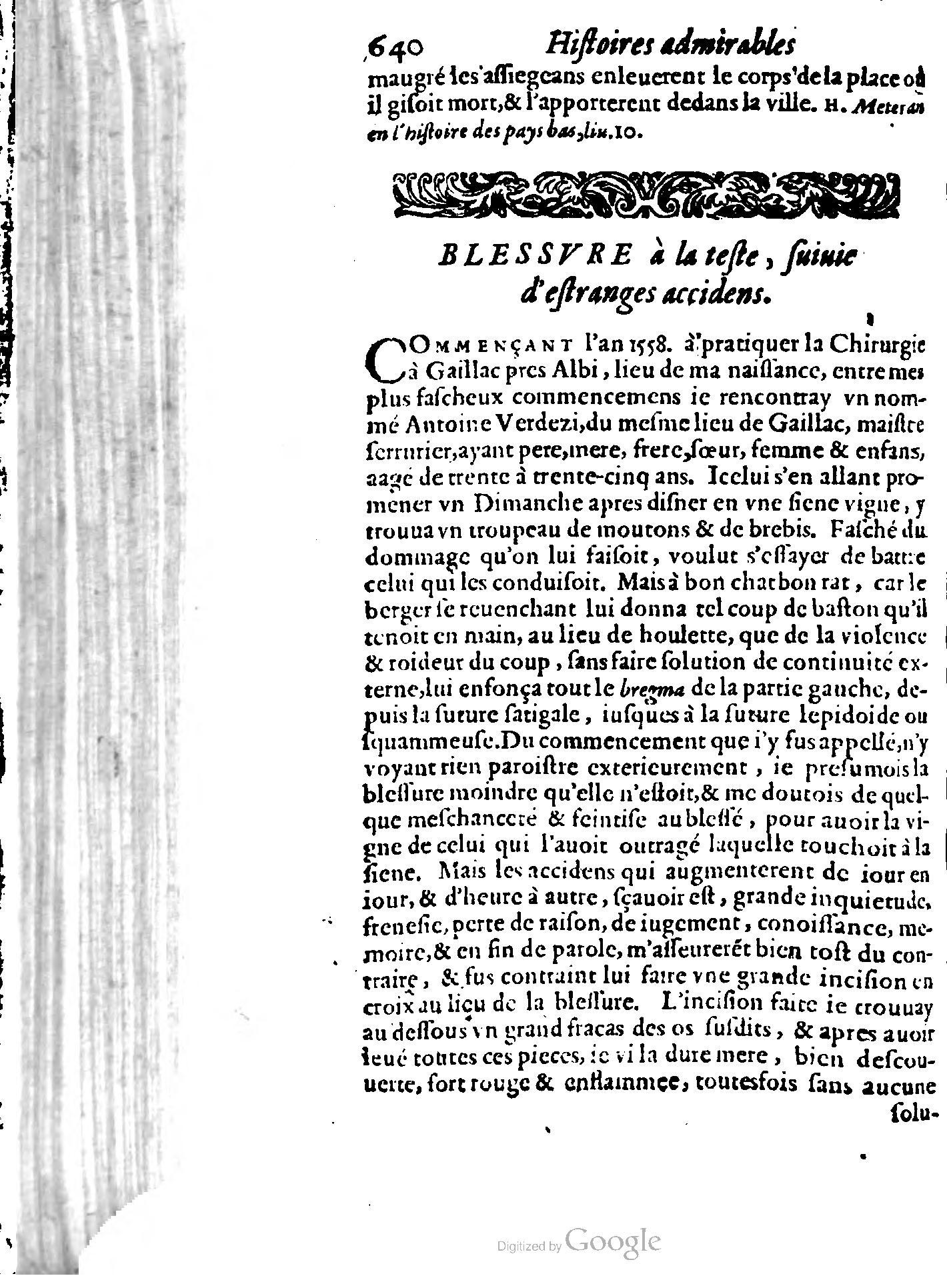 1620 - Samuel Crespin - Trésor d’histoires admirables et mémorables - BCU Lausanne 1620 - Samuel Crespin - Trésor d’histoires admirables et mémorables - BCU Lausanne
