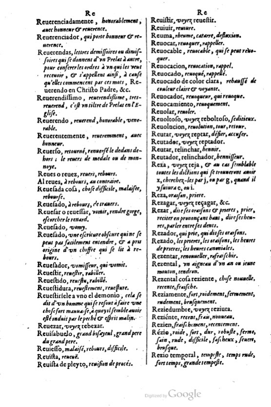 1621 - Adrian Tiffaine - Trésor des deux langues espagnole et française - BM Lyon