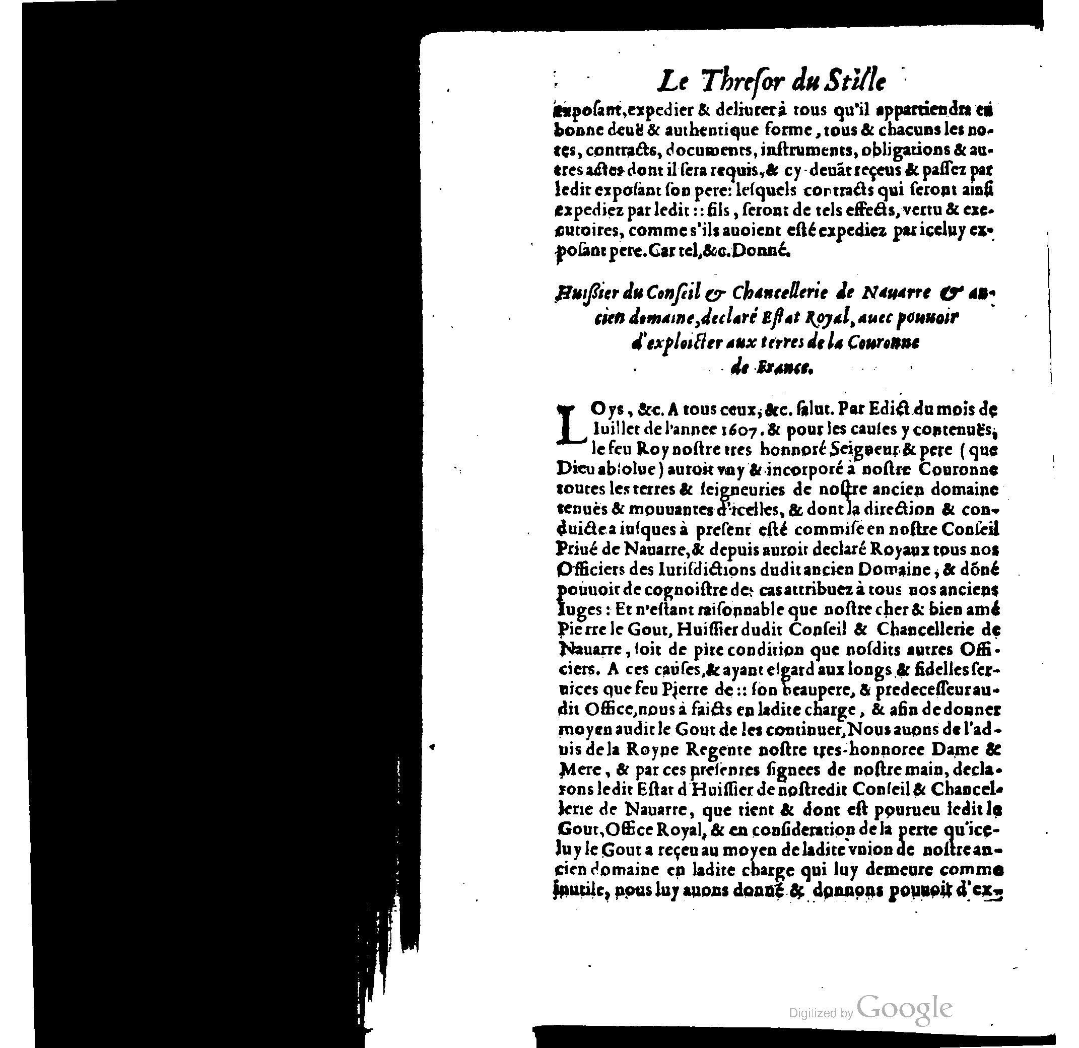 1614 - Jean Richer - Trésor du nouveau style et protocole de la chancellerie de France - BSB Munich