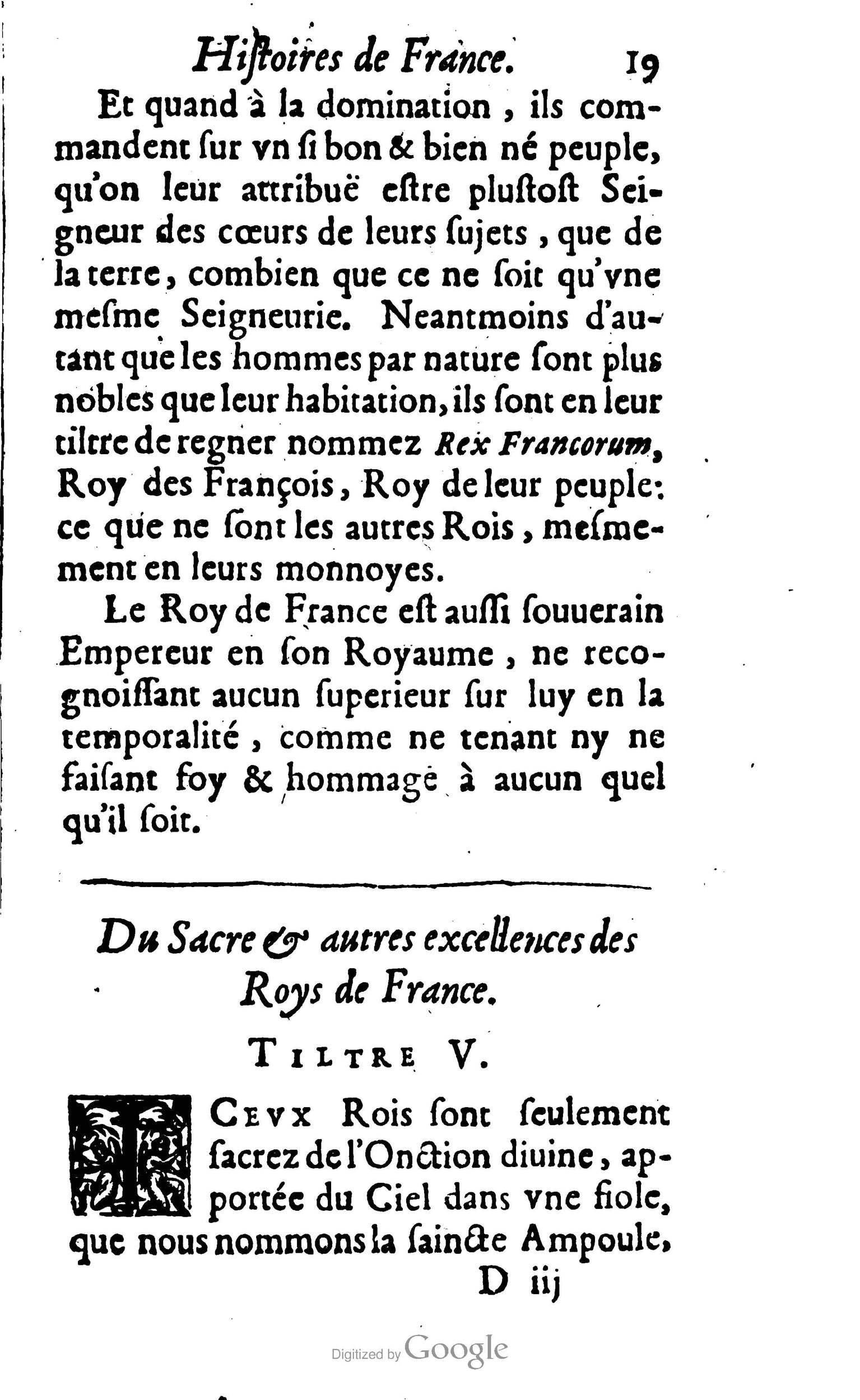1638 - Jean Corrozet - Trésor des histoires de France - BM Lyon