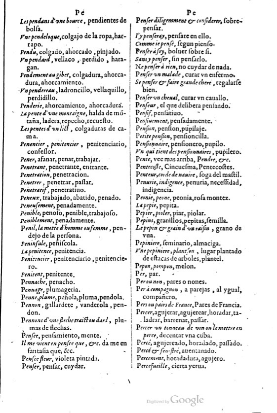 1621 - Adrian Tiffaine - Trésor des deux langues espagnole et française - BM Lyon