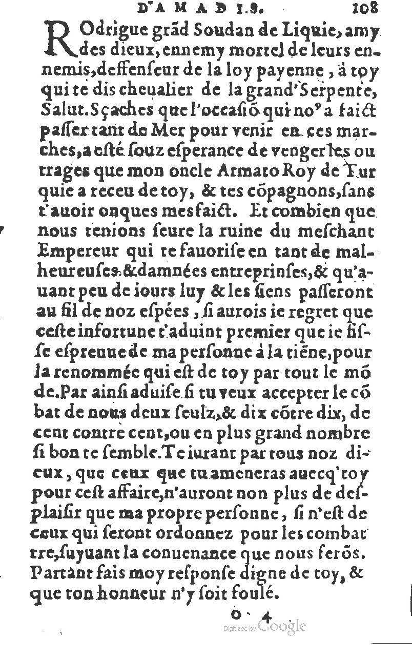1582 - Jean Huguetan - Trésor des Amadis T. 1 - BM Lyon