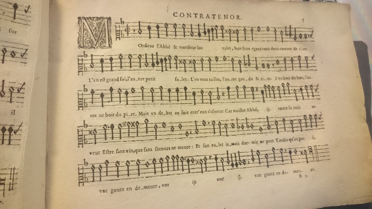 1594 - [Pierre de Saint-André] - Trésor de musique d’Orlande de Lassus, Contratenor - British Library