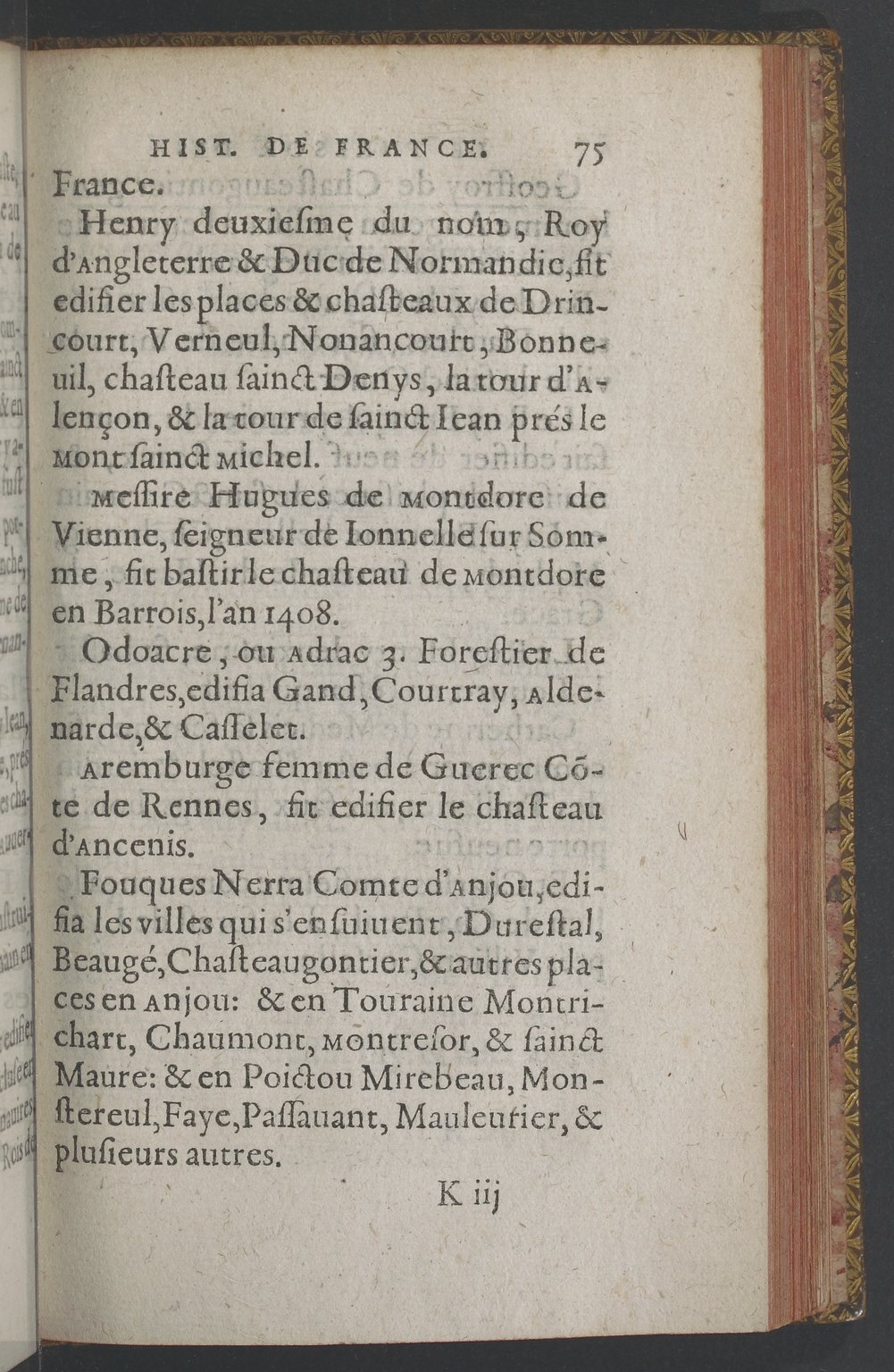 1603 - Galiot Corrozet - Trésor des histoires de France - BnF Tolbiac