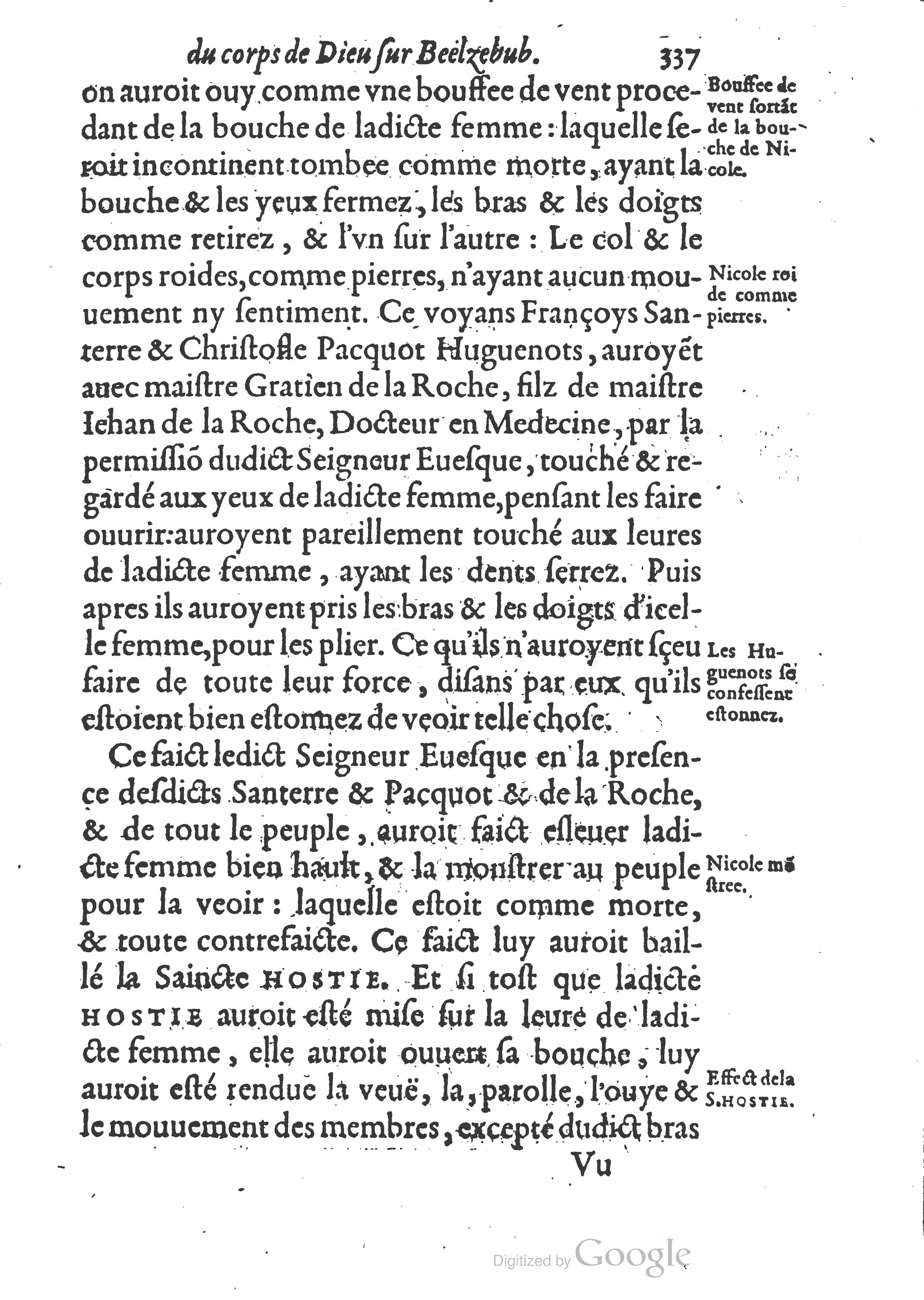 1578 - Nicolas Chesneau - Trésor et entière histoire de la triomphante victoire du corps de Dieu sur l’esprit malin - British Library
