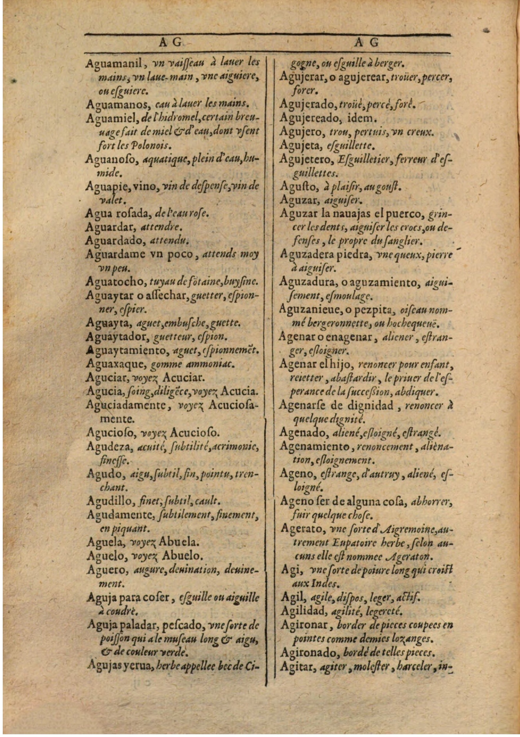 1607 - Marc Orry - Trésor des deux langues espagnole et française (Première partie) - BSB Munich 1607 - Marc Orry - Trésor des deux langues espagnole et française (Première partie) - BSB Munich