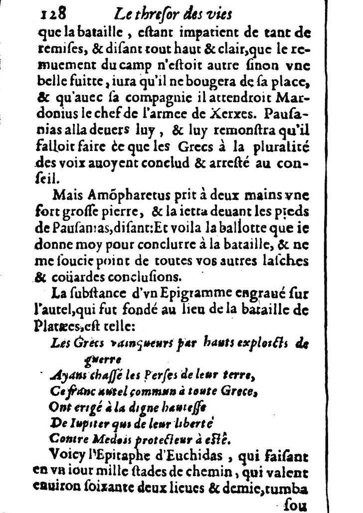 1611 - Pierre Rigaud - Trésor des vies de Plutarque - BM Lyon