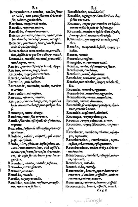 1621 - Adrian Tiffaine - Trésor des deux langues espagnole et française - BM Lyon