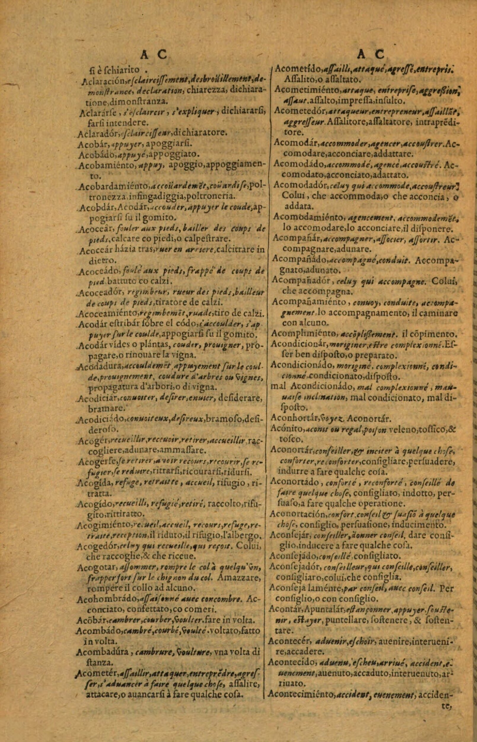 1617 - Samuel Crespin - Trésor des trois langues espagnole, française et italienne (Première partie) - Regensburg