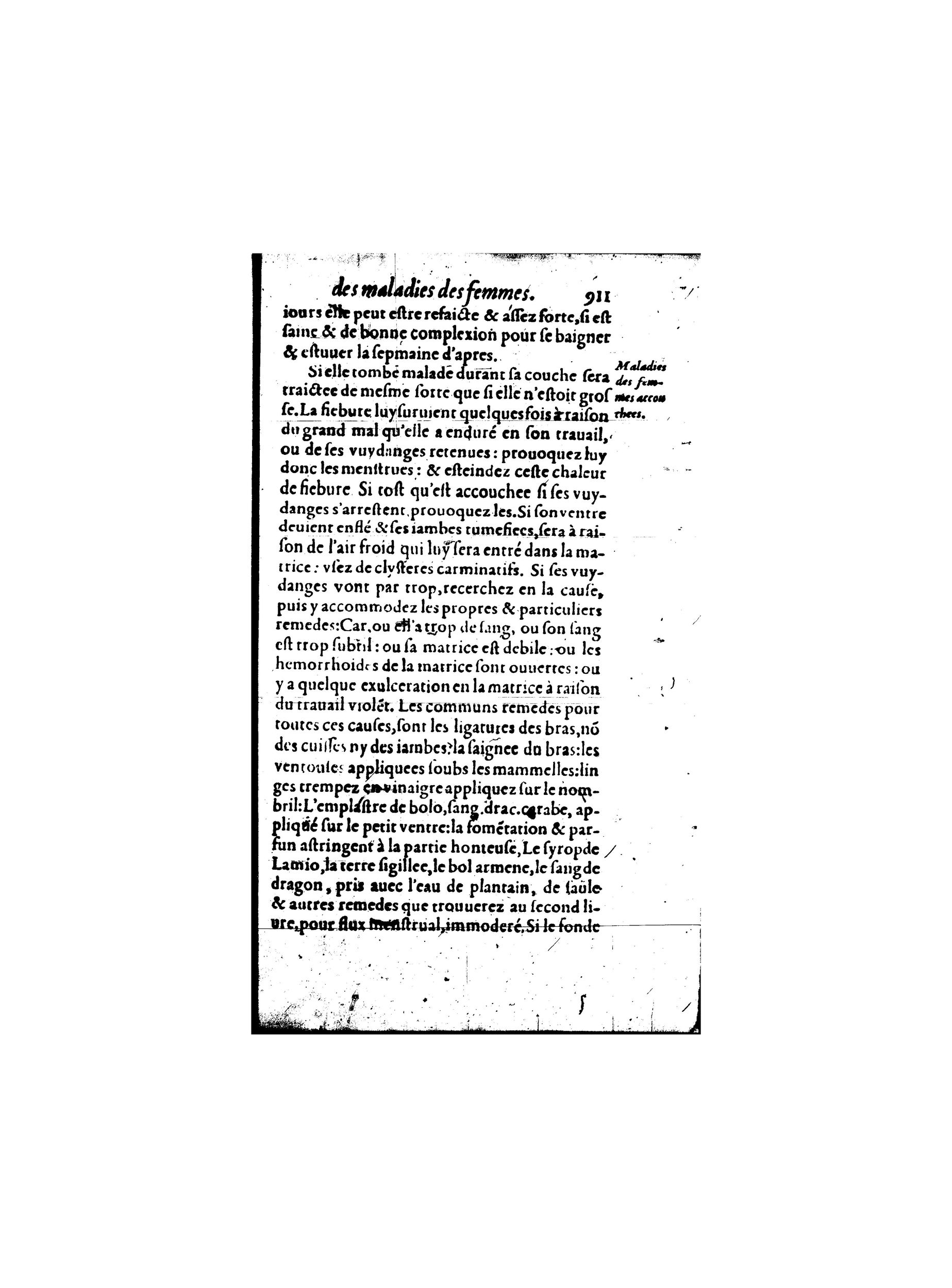 1587 - Jacques du Puis - Trésor des remèdes secrets pour les maladies des femmes - BnF