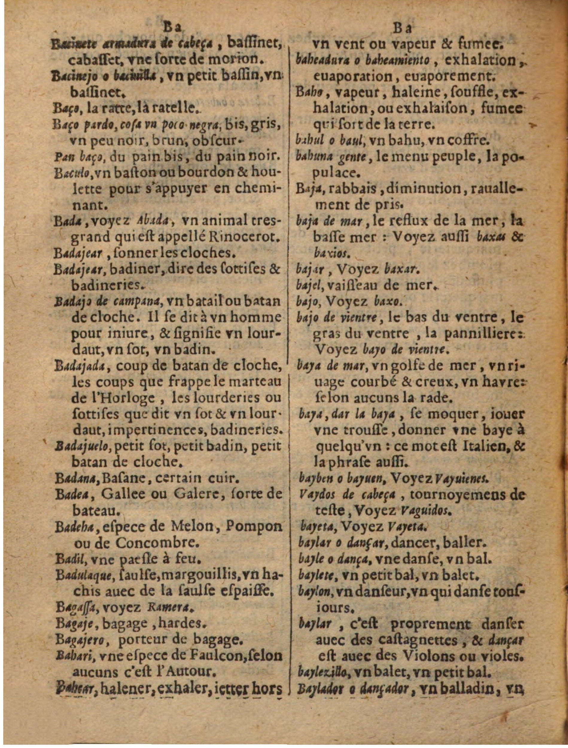 1625 - Hubert Antoine - Trésor des deux langues espagnole et française - Augsbourg