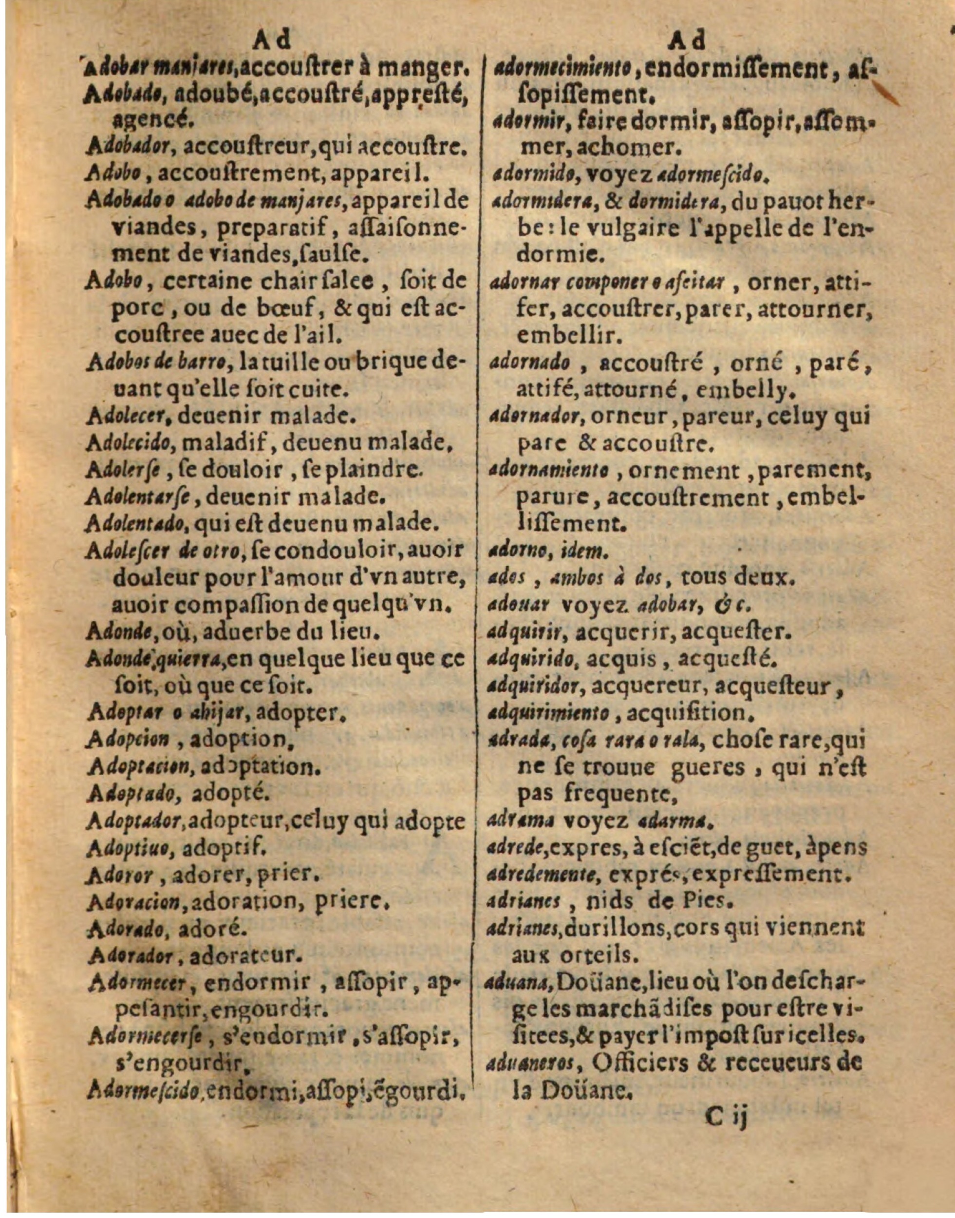1625 - Hubert Antoine - Trésor des deux langues espagnole et française - Augsbourg