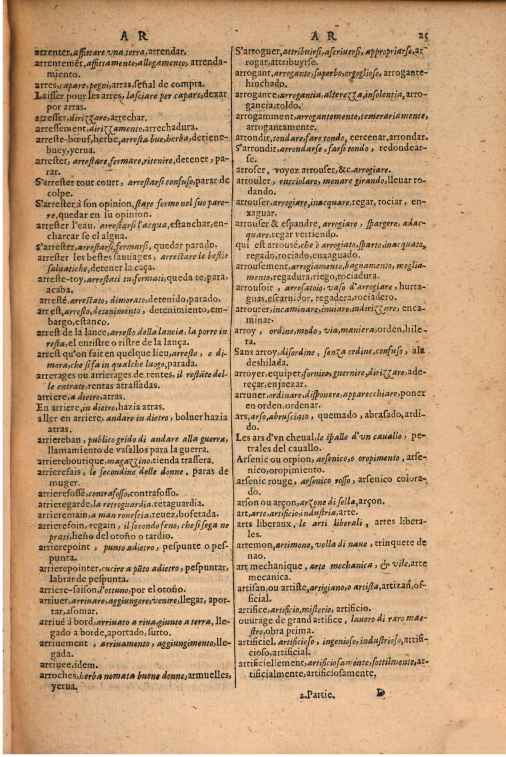 1616 - Pierre de la Rovière - Trésor des trois langues (Seconde partie) - BSB Munich