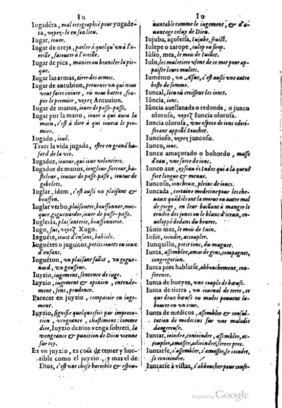 1621 - Adrian Tiffaine - Trésor des deux langues espagnole et française - BM Lyon