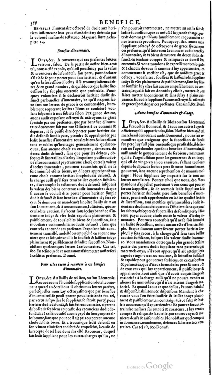 1629 - Veuve Nicolas Buon - Trésor du droit français (21754 T. 1) - BM Lyon