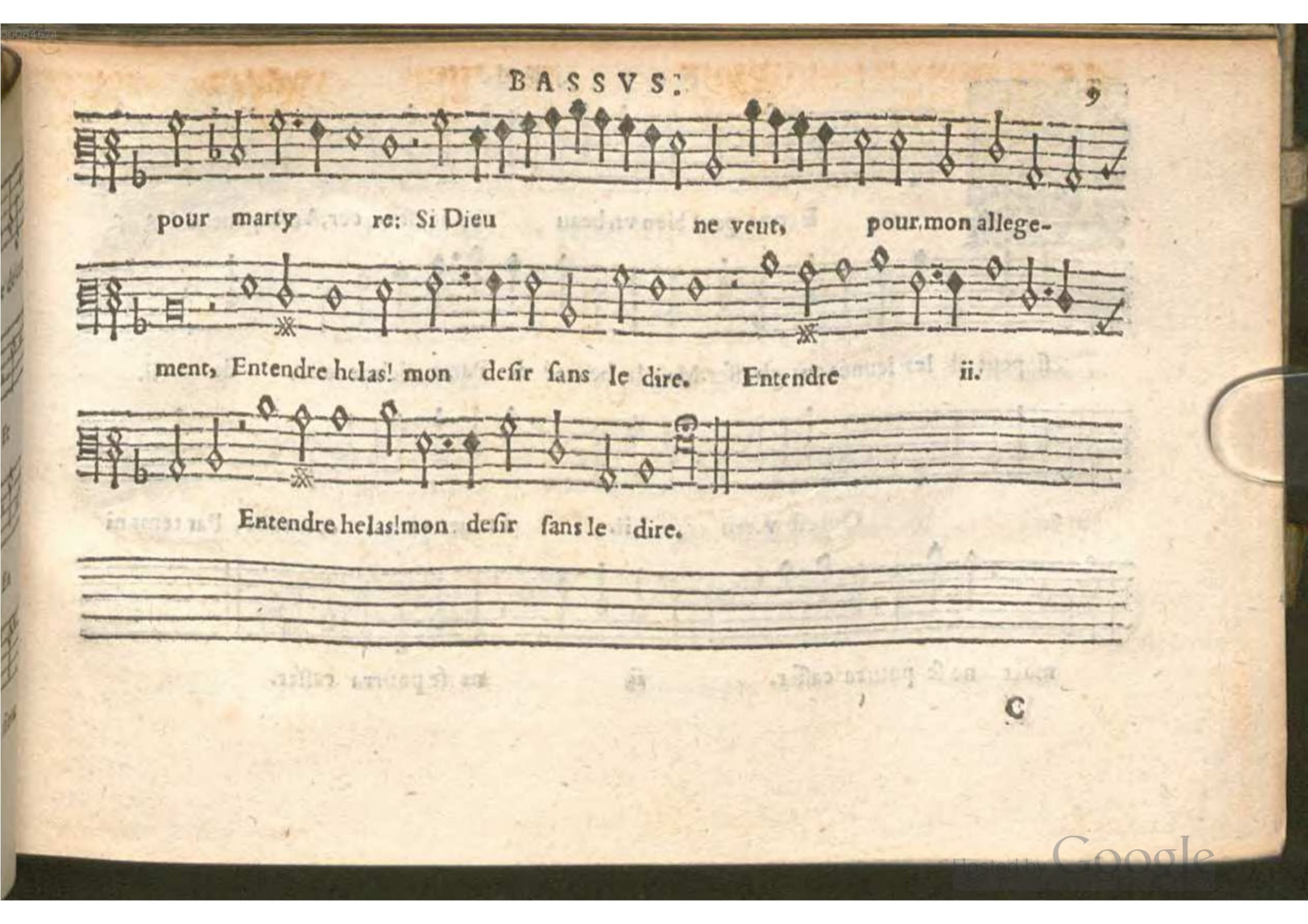 1576 - [Pierre de Saint-André] - Trésor de musique d’Orlande de Lassus Bassus - BSB Munich