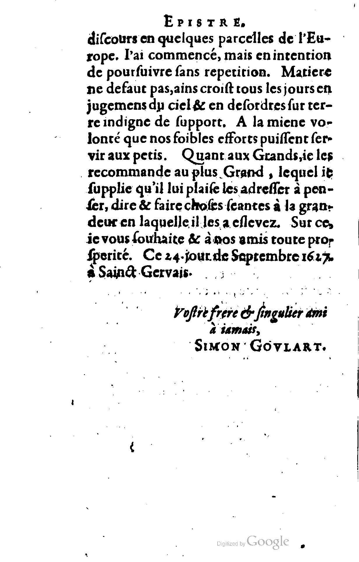 1628 - Jacques Crespin - Trésor d’histoires admirables et mémorables - BSB Munich