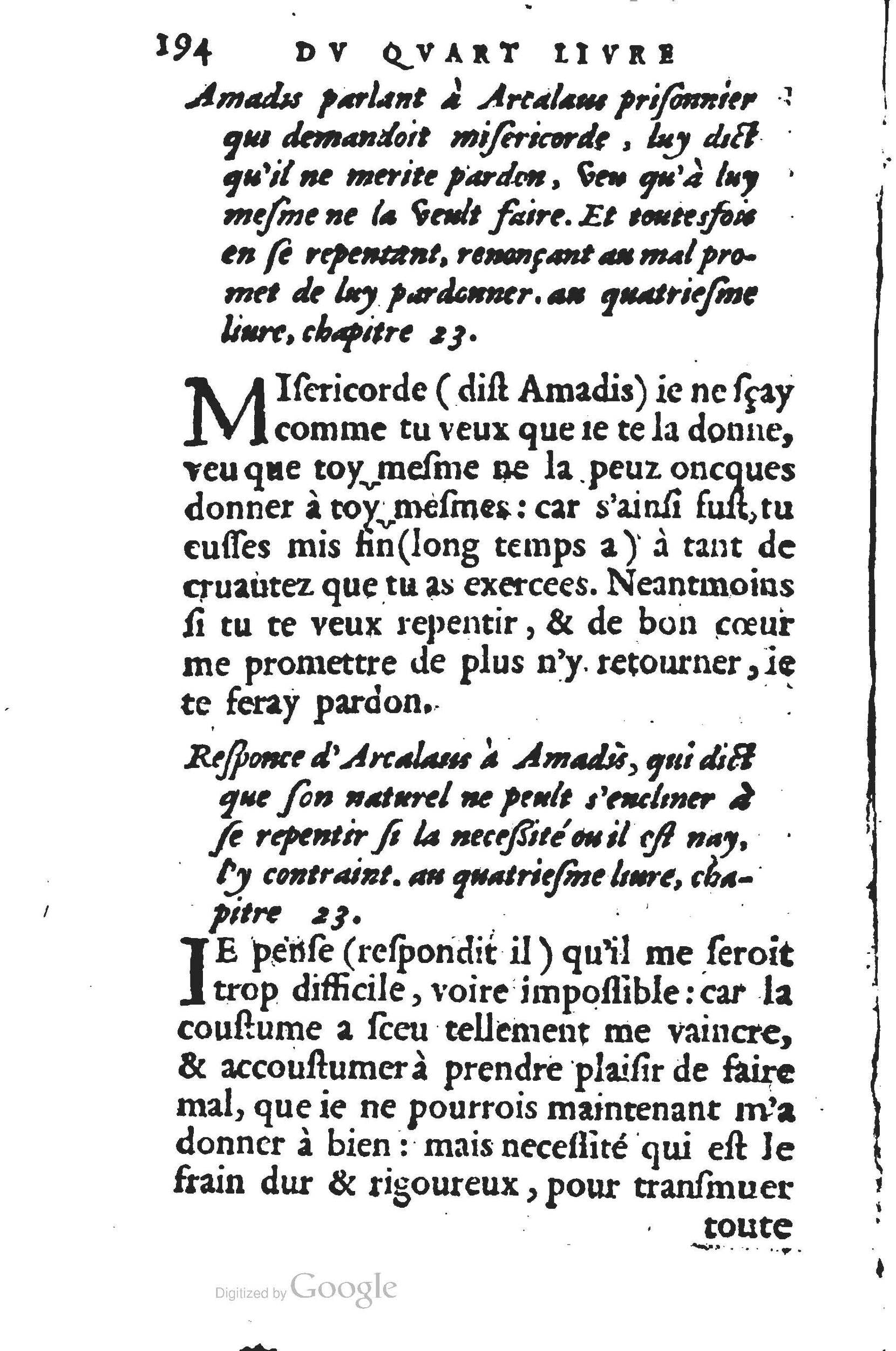 1560 - Jean d’Ogerolles et Gabriel Cotier Lyon - Trésor des Amadis - BSB Munich