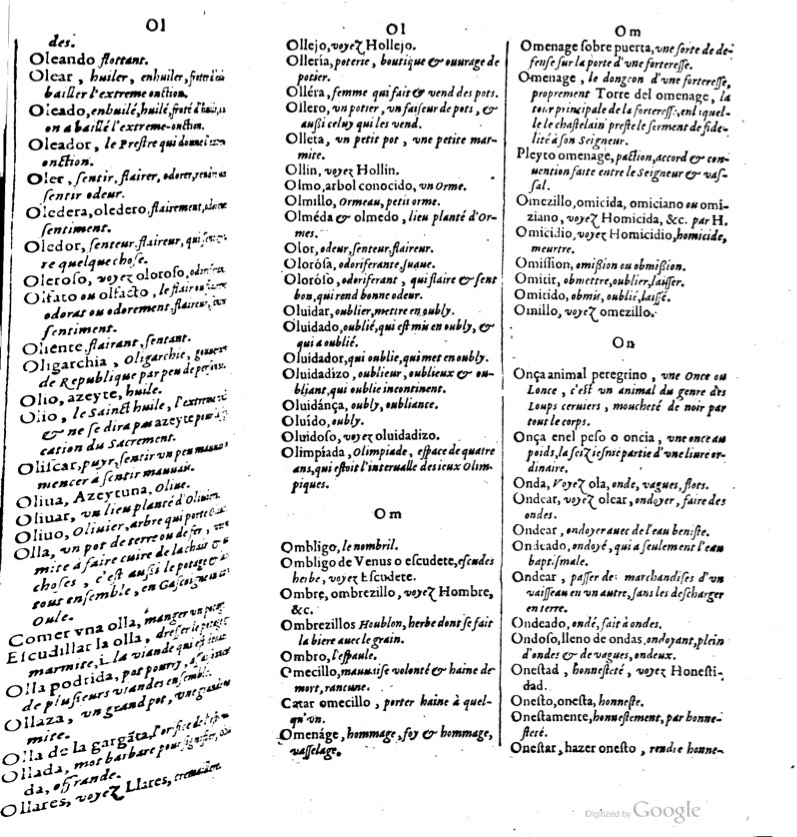 1621 - Adrian Tiffaine - Trésor des deux langues espagnole et française - BM Lyon