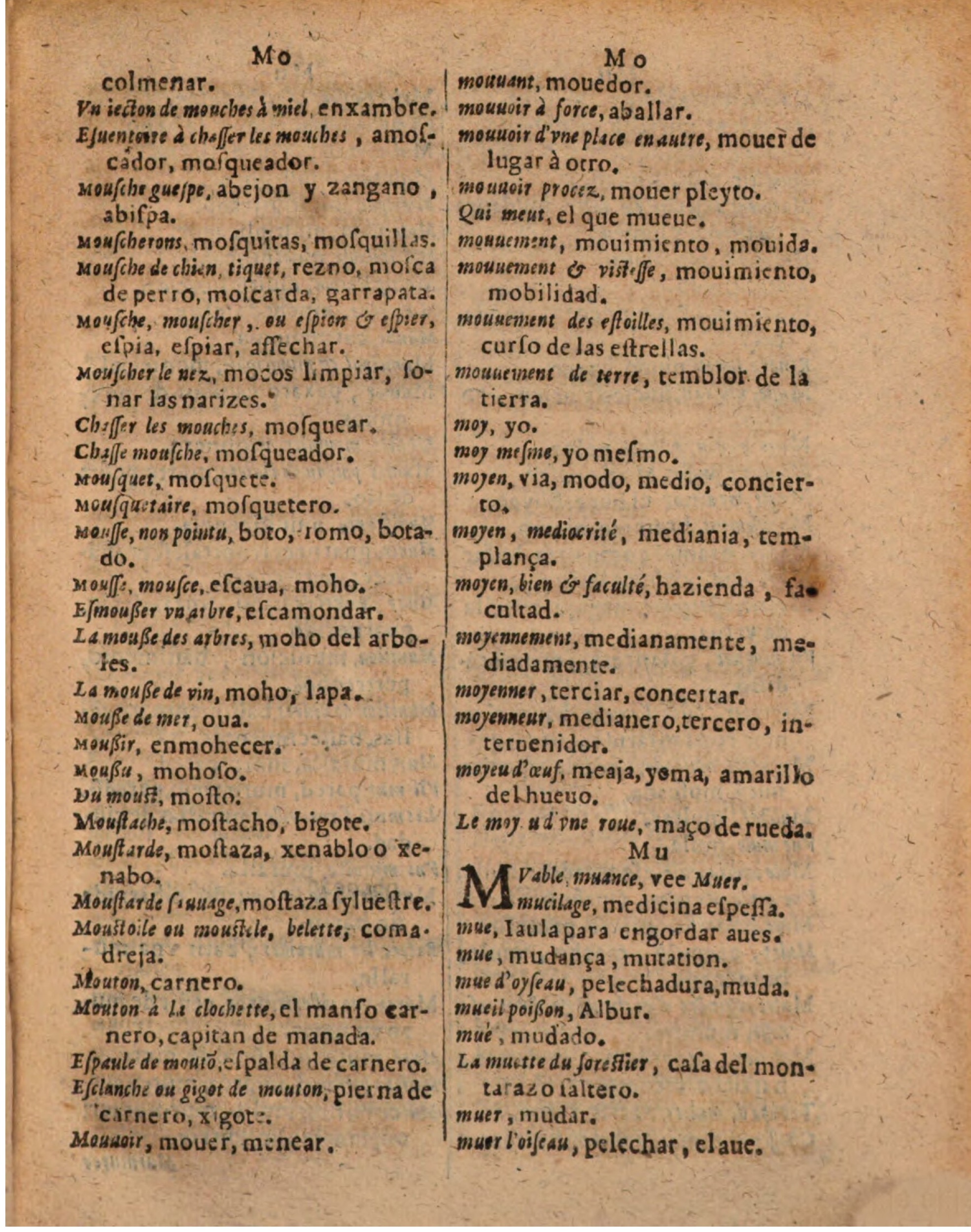 1624 - Hubert Antoine - Trésor des deux langues espagnole et française (Seconde partie) - BSB Munich