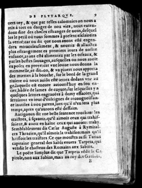 1574 - Benoît Rigaud - Trésor des vies de Plutarque - Avignon