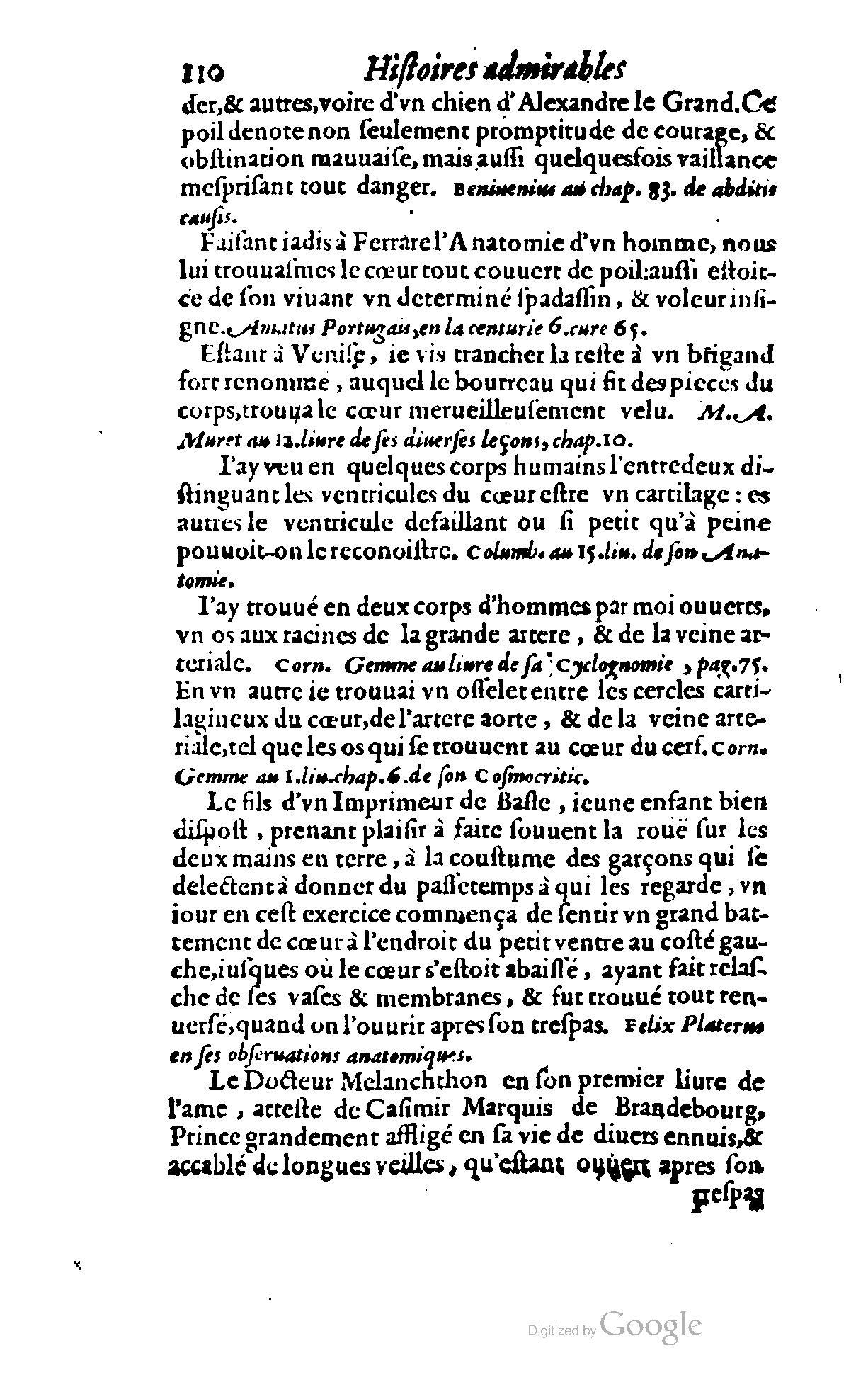1620 - Samuel Crespin - Trésor d’histoires admirables et mémorables - BCU Lausanne