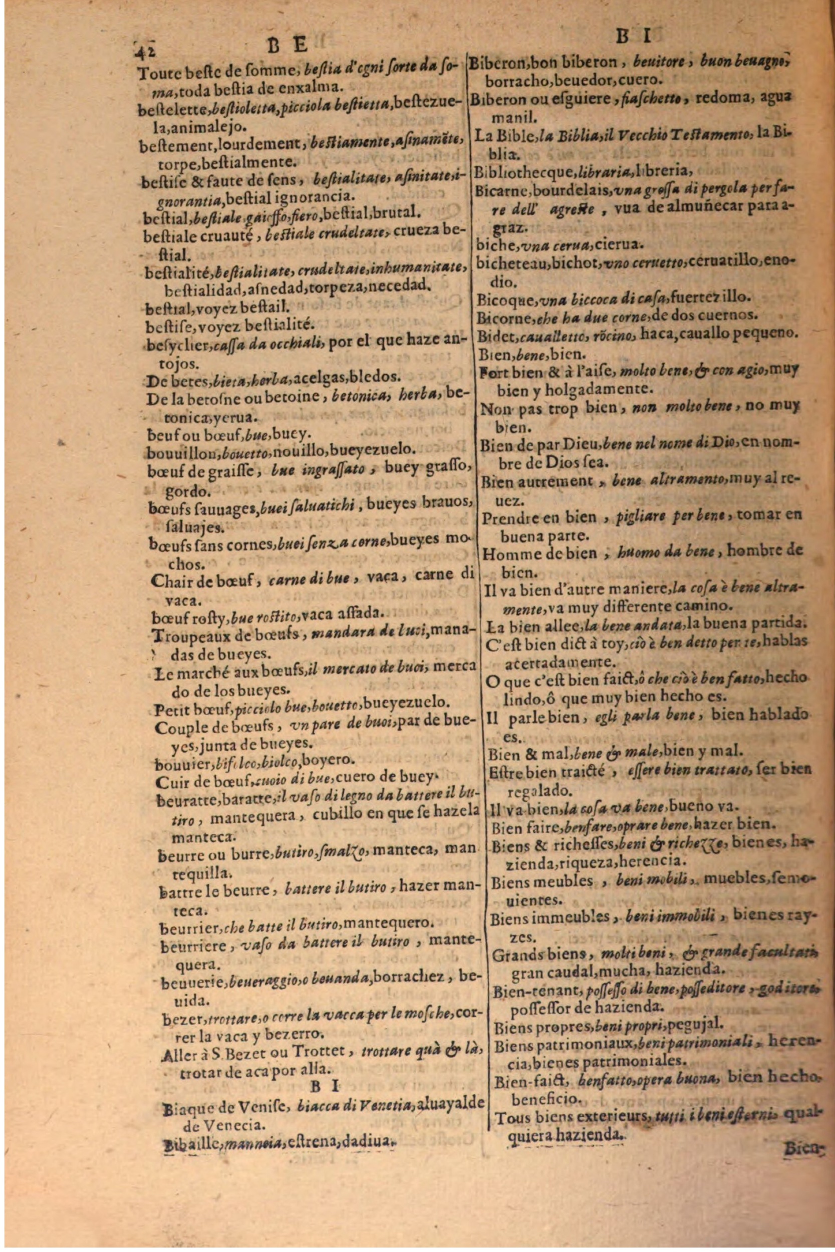 1616 - Pierre de la Rovière - Trésor des trois langues (Seconde partie) - BSB Munich
