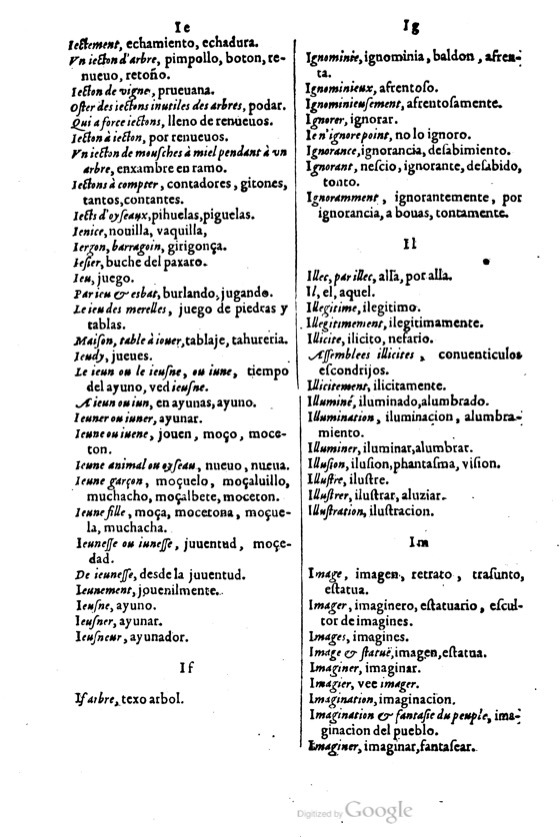 1621 - Adrian Tiffaine - Trésor des deux langues espagnole et française - BM Lyon