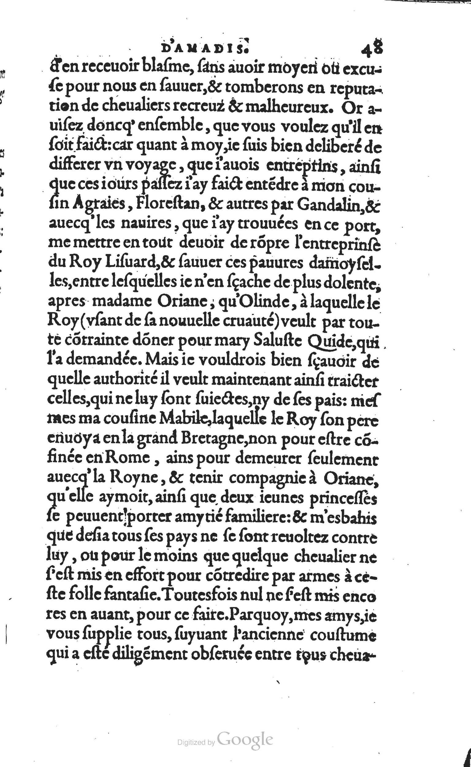 1560 - Vincent Sertenas et Gilles Robinot - Trésor des Amadis - British Library