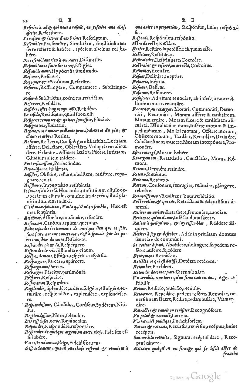 1585 - Simphorianum Beraud et Stephanum Michaëlem - Trésor des mots et traits français - Barcelone 1585 - Simphorianum Beraud et Stephanum Michaëlem - Trésor des mots et traits français - Barcelone