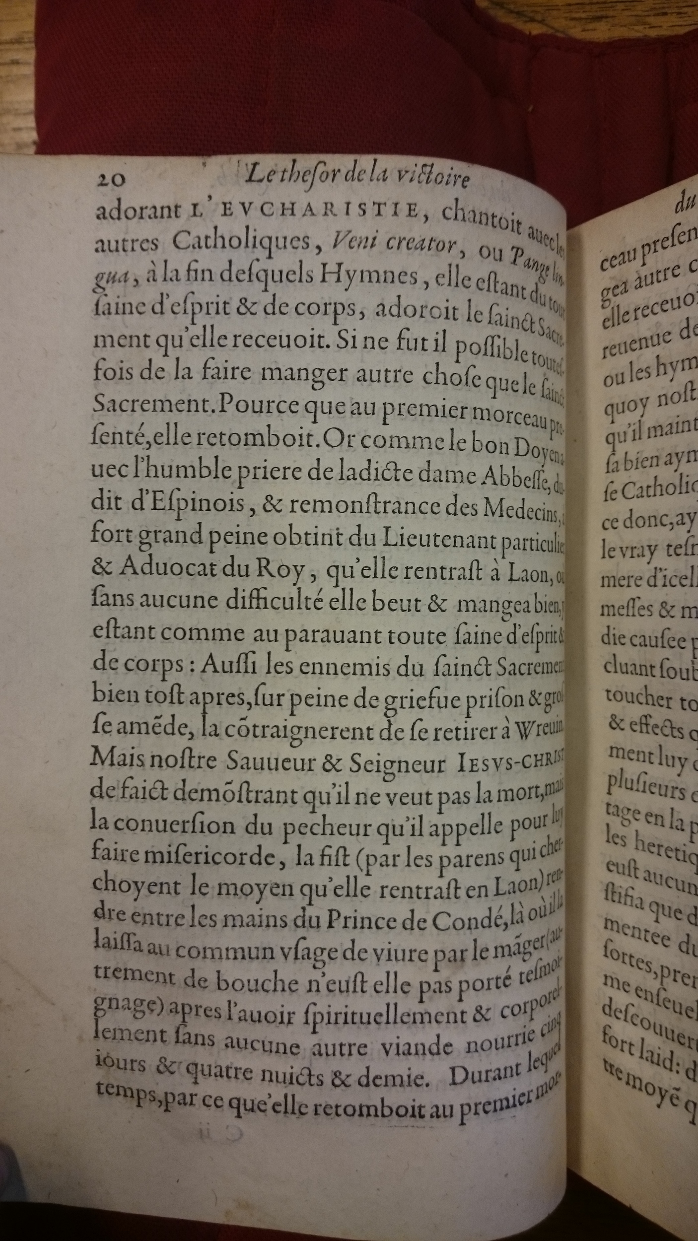 1578 - Nicolas Chesneau - Trésor et entière histoire de la triomphante victoire du corps de Dieu sur l’esprit malin - BM Lyon