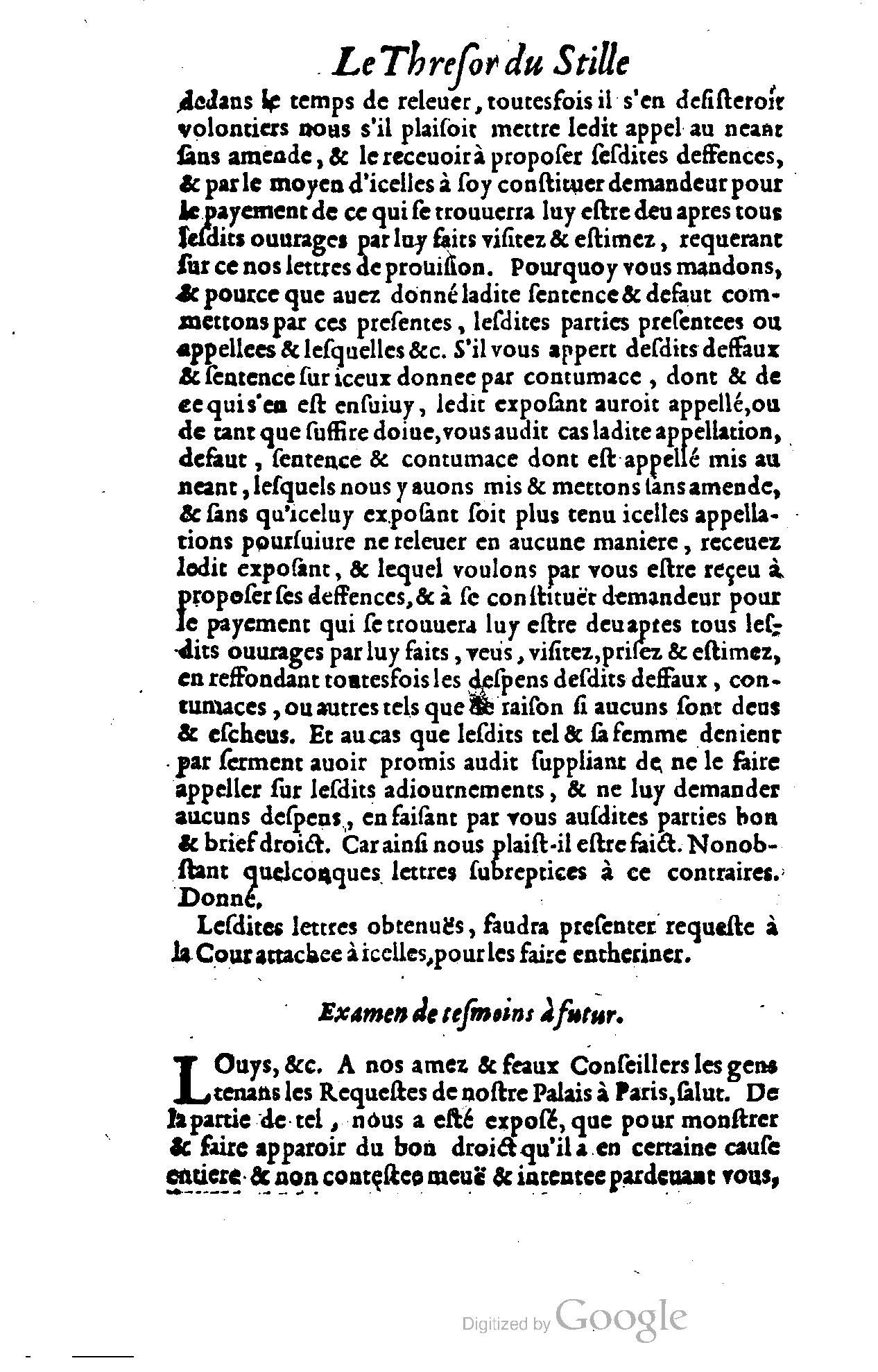 1614 - Jean Richer - Trésor du nouveau style et protocole de la chancellerie de France - BSB Munich
