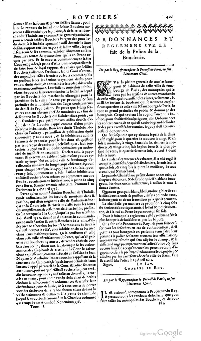 1629 - Veuve Nicolas Buon - Trésor du droit français (29620 T. 1) - BM Lyon