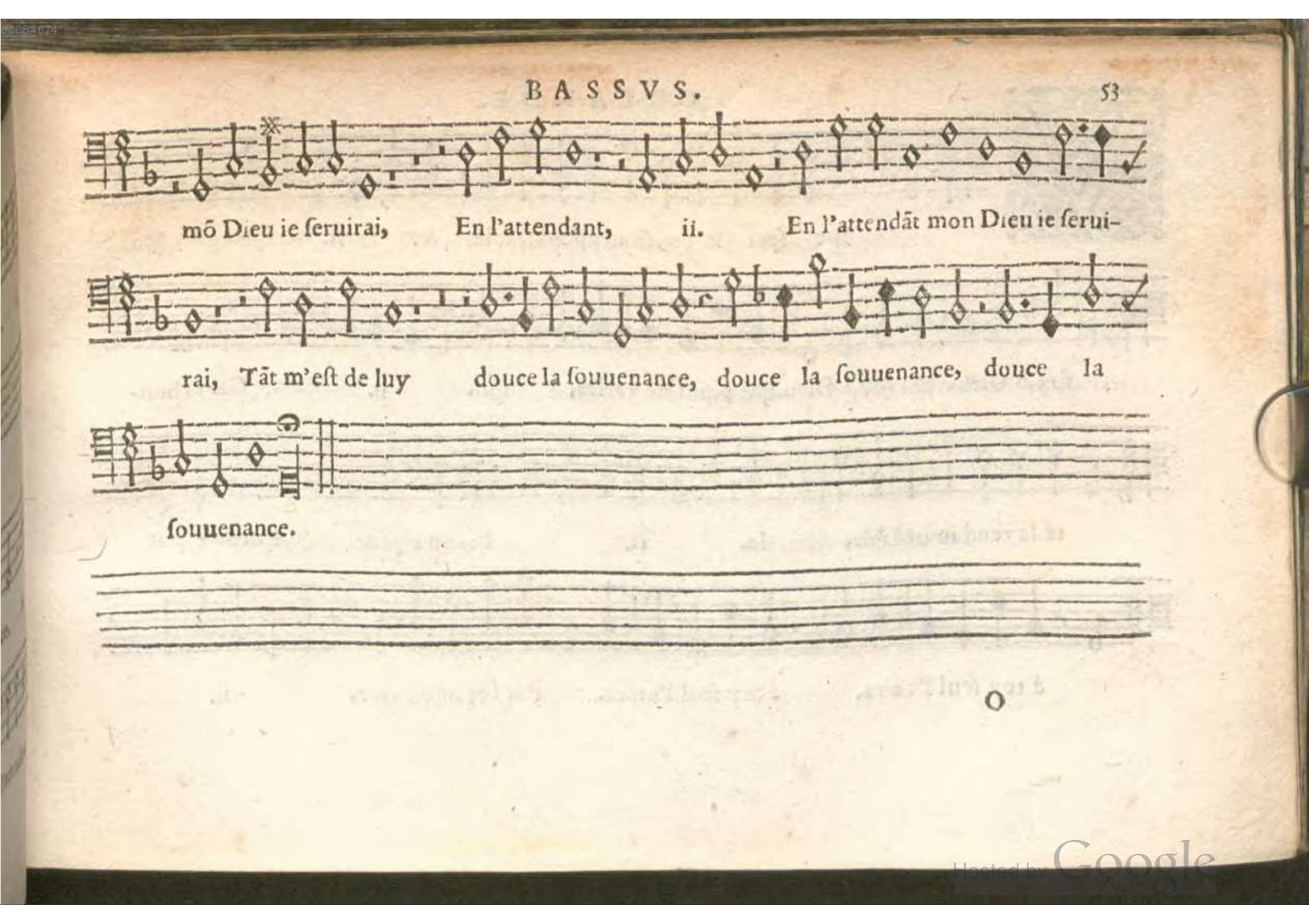 1576 - [Pierre de Saint-André] - Trésor de musique d’Orlande de Lassus Bassus - BSB Munich